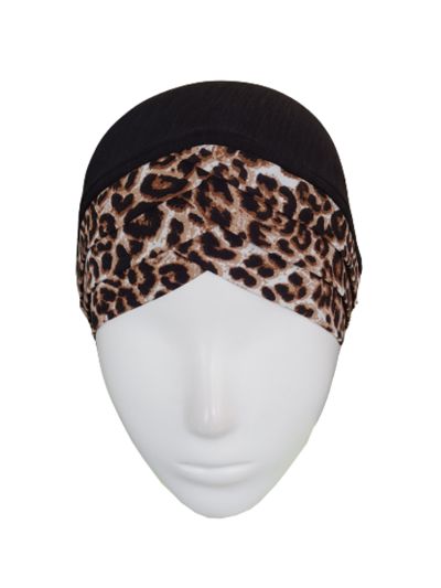 Leopard Print Turban Under scarf Cap