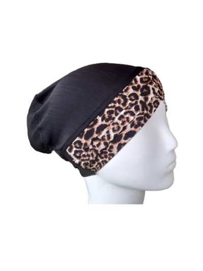 Leopard Print Turban Under scarf Cap
