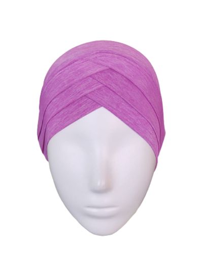 Pink Melange Turban Under scarf
