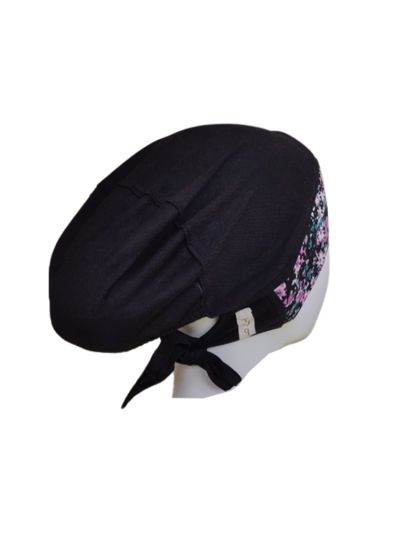 Black Pink Printed Turban Under scarf