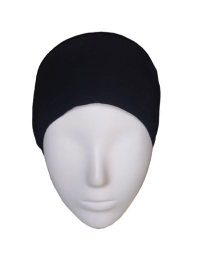 Black Chiffon Trim Under scarf Cap