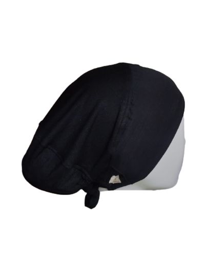 Black Chiffon Trim Under scarf Cap