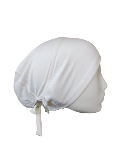 Ivory Jersey Scarf Inner Cap
