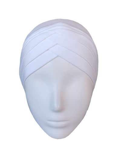 Ivory Turban Jersey Scarf Inner Cap