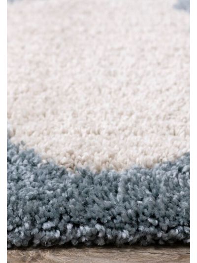 Clouds Teal & White Carpet (4ft x 6 ft)