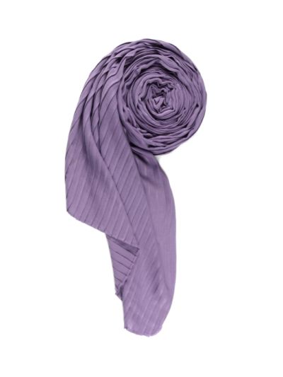Lavender Textured Cotton Pleated Hijab