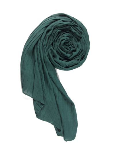 Emerald Textured Cotton Pleated Hijab