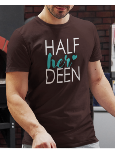 Half Her Deen Round Neck Half Sleeve T-Shirt