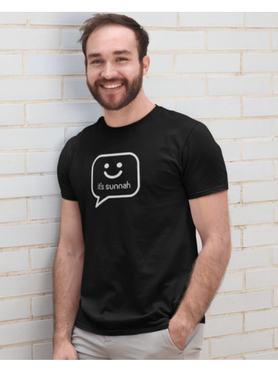 Smile its Sunnah Emoticon Round Neck Half Sleeve T-Shirt