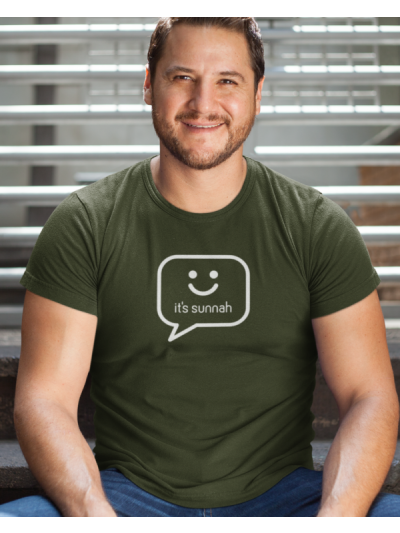 Smile its Sunnah Emoticon Round Neck Half Sleeve T-Shirt