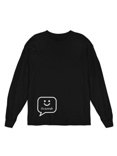 Smile its Sunnah Emoticon Drop Shoulder Women Long Sleeve T Shirt