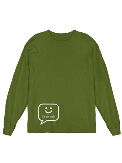 Smile its Sunnah Emoticon Drop Shoulder Women Long Sleeve T Shirt