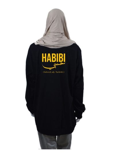 Habibi Dictionary Drop Shoulder Long Full Sleeve T Shirt