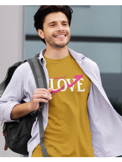 Love Round Neck Half Sleeve T-Shirt