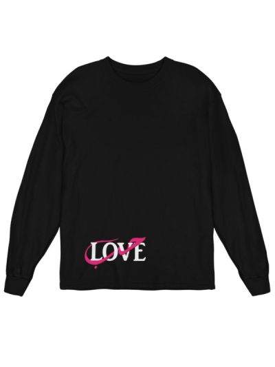 Love Drop Shoulder Women Long Sleeve T Shirt