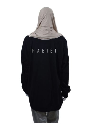 Habibi Minimal Drop Shoulder Long Full Sleeve T Shirt
