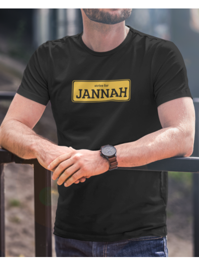 Strive For Jannah Round Neck Half Sleeve T-Shirt