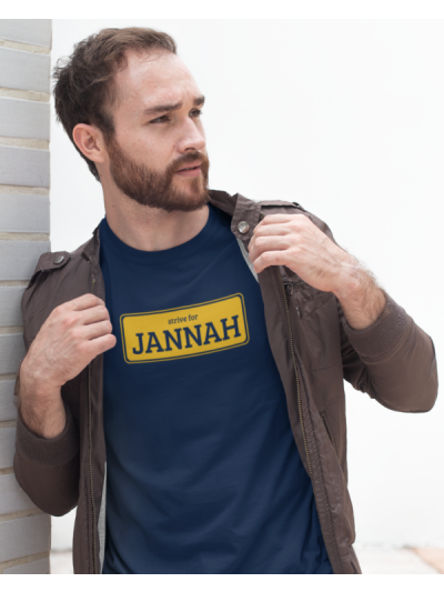 Strive For Jannah Round Neck Half Sleeve T-Shirt