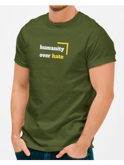 Humanity Over Hate Round Neck Half Sleeve T-Shirt