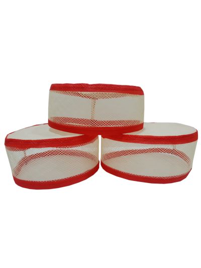 Masjid Net Prayer Cap Red (Set of 12 pieces)