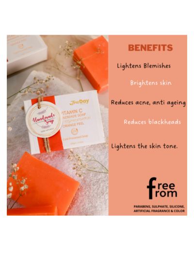 Vitamin C Handmade Soap - Handmade,100% Vegan & Paraben Free (100 gms)