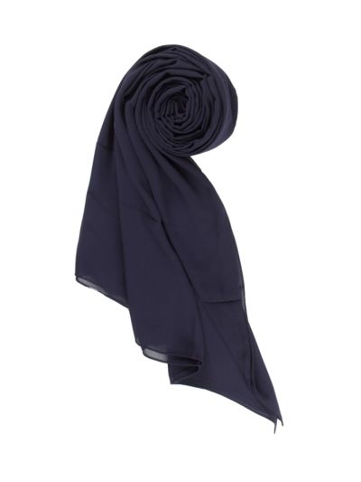 Navy Heavy Georgette Hijab