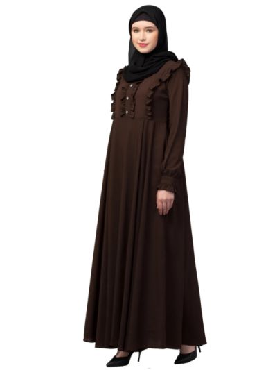Umbrella Abaya with Frill Work