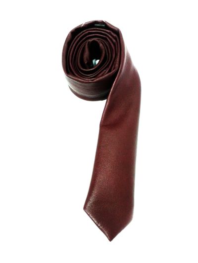 Maroon Leather Tie