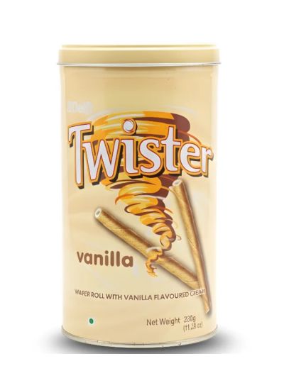 DELFI TWISTER VANILLA WAFER ROLL - VANILLA FLAVOURED CREAM (320G)