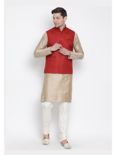Men Cotton Jacket Kutra Pyjama Set