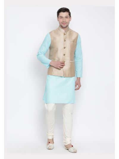 Men Cotton Jacket Kutra Pyjama Set