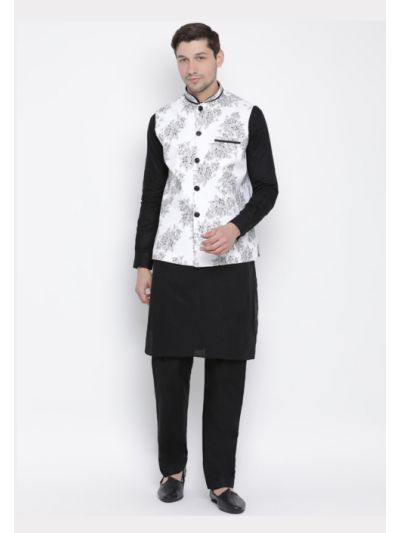 Men Cotton Jacket Kutra Pyjama Set