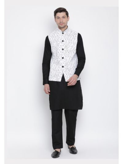 Men Cotton Jacket Kutra Pyjama Set