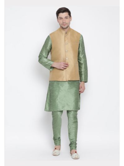 Men Cotton Jacket Kutra Pyjama Set