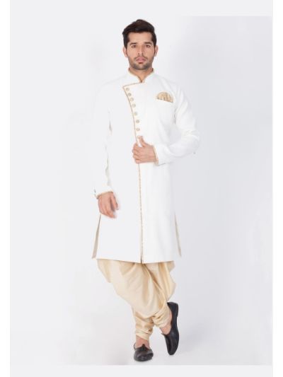 Men Multicolor Cotton Blend Sherwani Style Kurta Set
