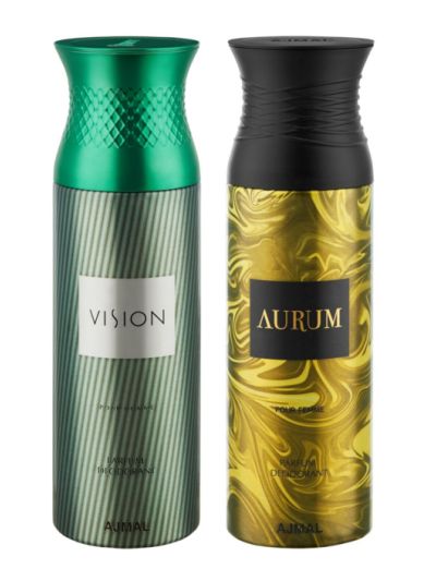 Ajmal Vision & Aurum Deodorants for Men & Women (pack of 2)