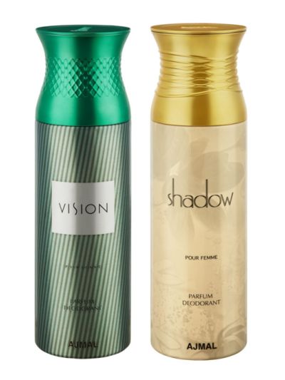 Ajmal Vision & ShadowHer Deodorants for Men & Women (pack of 2)