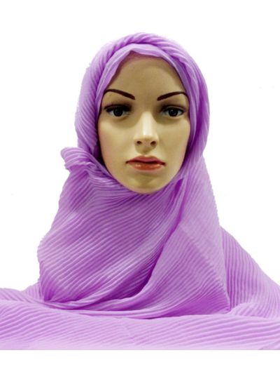 Violet Crinkle Plain Hijab
