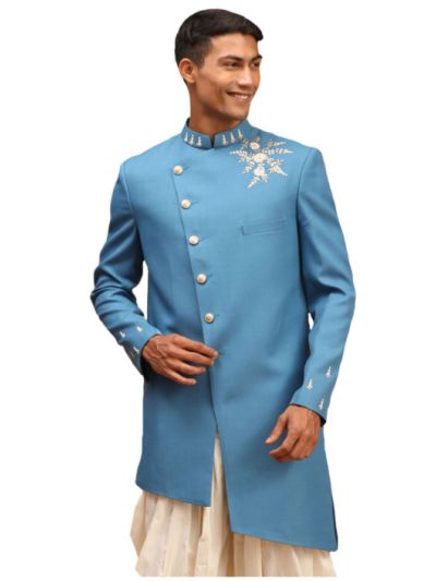 Men's Silk Blend Sherwani Only Top