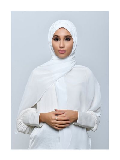 White Crepe Chiffon