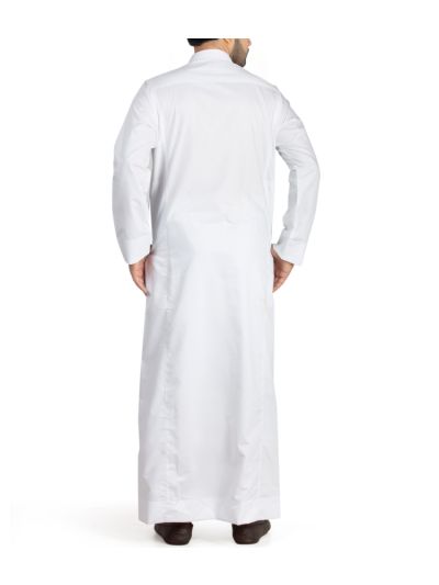 Aplos White Saudi Thobe For Men