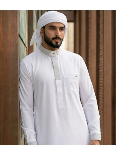 Al Noor Platinum White Thobe
