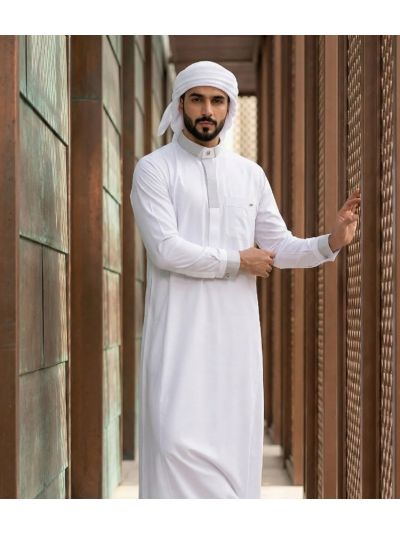 Al Noor Platinum White Thobe