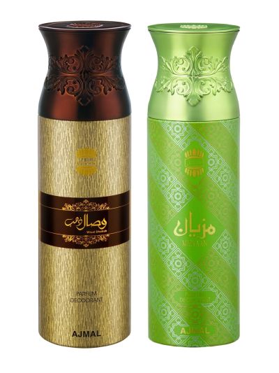 Ajmal  Wisal Dhahab & Mizyaan Deodorants Men & Women (pack of 2)