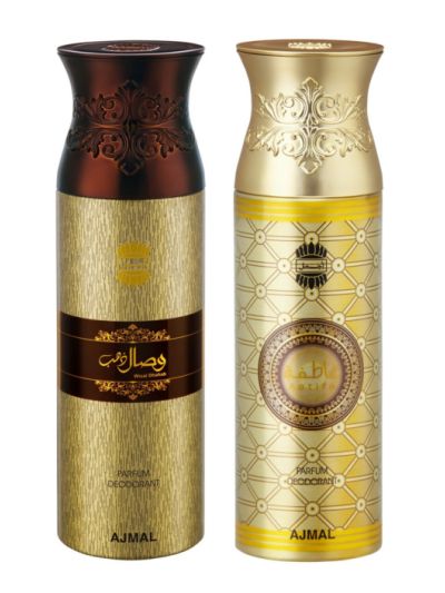 Ajmal Wisal Dhahab & Aatifa Deodorants Men & Women (pack of 2)
