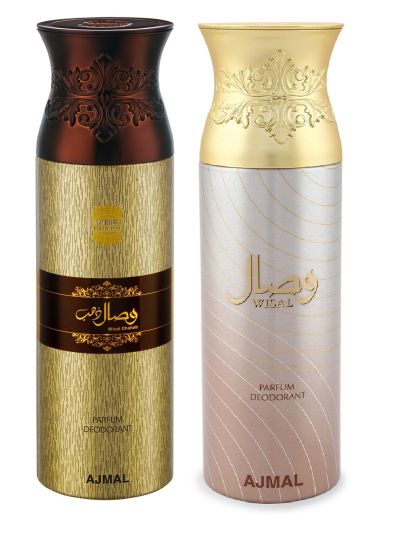 Ajmal Wisal Dhahab & Wisal Deodorant Spray - For Men & Women  ( Pack of 2)