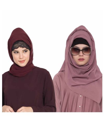 Combo Super Fine Georgette Hijab (Set of 2)