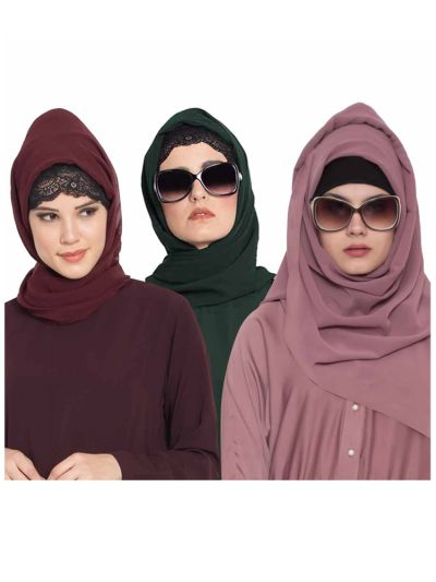 Combo Super Fine Georgette Hijab (Set of 3)