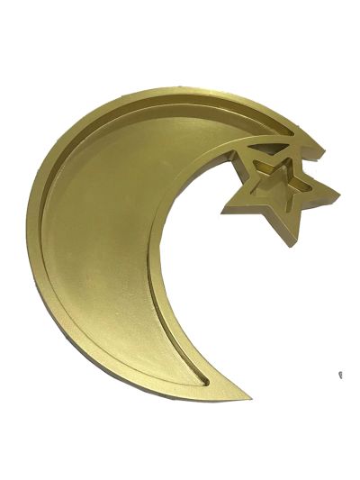 Star Moon Shape Wooden Platter