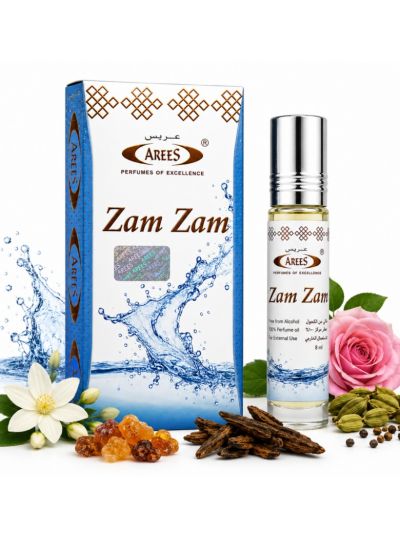 Arees Zam Zam | Fresh, Spiritual, Clean | Attar 8ml